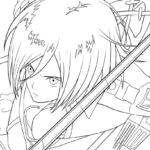 coloriage Attack on Titan à imprimer a4