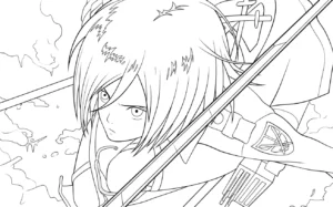 coloriage Attack on Titan à imprimer a4