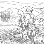 coloriage Attack on Titan pour enfant de 5 ans