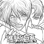 coloriage Attack on Titan et decoupage