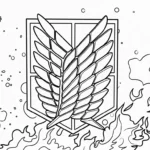 coloriage Attack on Titan pour enfant de 2 ans