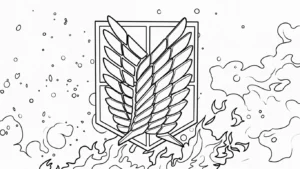 coloriage Attack on Titan pour enfant de 2 ans