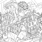 coloriage Attack on Titan à imprimer pour enfant de 3 ans