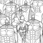 coloriage Attack on Titan à imprimer pour enfant de 2 ans