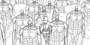 coloriage Attack on Titan à imprimer pour enfant de 2 ans