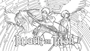 coloriage Attack on Titan pour enfant de 10 ans
