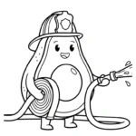 coloriage Avocat et découpage à imprimer