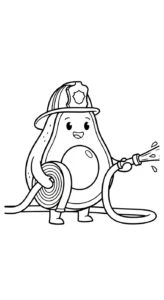coloriage Avocat et découpage à imprimer