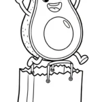 coloriage Avocat pour enfant à imprimer
