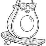 coloriage Avocat à imprimer pour enfant de 3 ans