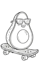 coloriage Avocat à imprimer pour enfant de 3 ans