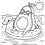 coloriage Avocat pour enfant de 3 ans