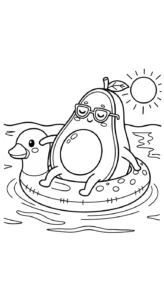 coloriage Avocat pour enfant de 3 ans