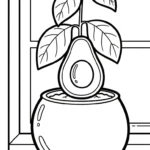 coloriage Avocat pour enfants a imprimer gratuit