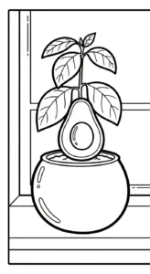 coloriage Avocat pour enfants a imprimer gratuit