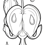 coloriage Cœur de Marie pour enfants à télécharger