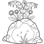 coloriage Cœur de Marie pour enfant de 3 ans