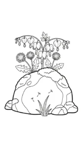 coloriage Cœur de Marie pour enfant de 3 ans