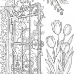 coloriage Cœur de Marie pour enfant a imprimer gratuit