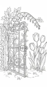 coloriage Cœur de Marie pour enfant a imprimer gratuit