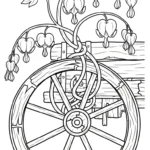 coloriage Cœur de Marie et découpage à imprimer