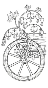 coloriage Cœur de Marie et découpage à imprimer