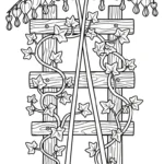 coloriage Cœur de Marie pour enfants à télécharger