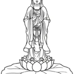 coloriage Guanyin à imprimer gratuitement