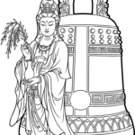imprimer coloriage Guanyin pour enfant