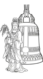 imprimer coloriage Guanyin pour enfant