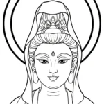 coloriage Guanyin pour primaire
