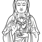 imprimer coloriage Guanyin