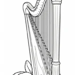 coloriage Harpe pour enfant de 4 ans