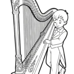 coloriage Harpe d