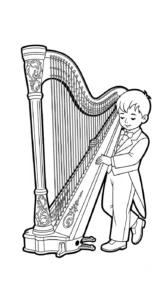 coloriage Harpe d
