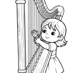 coloriage Harpe et dessin a imprimer