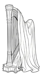 coloriage Harpe pour enfant gratuit