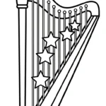 coloriage Harpe à imprimer