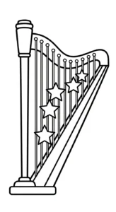 coloriage Harpe à imprimer