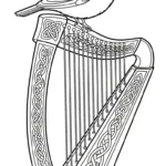 image pour coloriage Harpe enfant