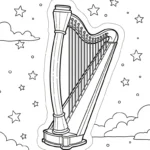 coloriage Harpe pour bebe a imprimer