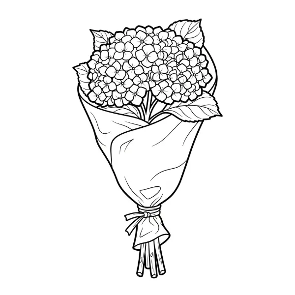 Tranh tô màu Hortensia