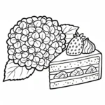 coloriage Hortensia à imprimer pour enfant de 2 ans