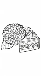 coloriage Hortensia à imprimer pour enfant de 2 ans