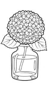 coloriage Hortensia a imprimer gratuitement
