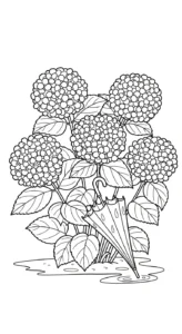 coloriage Hortensia a dessiner et imprimer