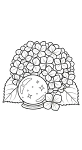 coloriage Hortensia et decoupage