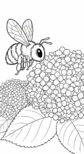 coloriage Hortensia pour enfant de 7 ans
