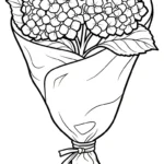 coloriage Hortensia à imprimer pdf gratuit
