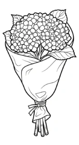 coloriage Hortensia à imprimer pdf gratuit